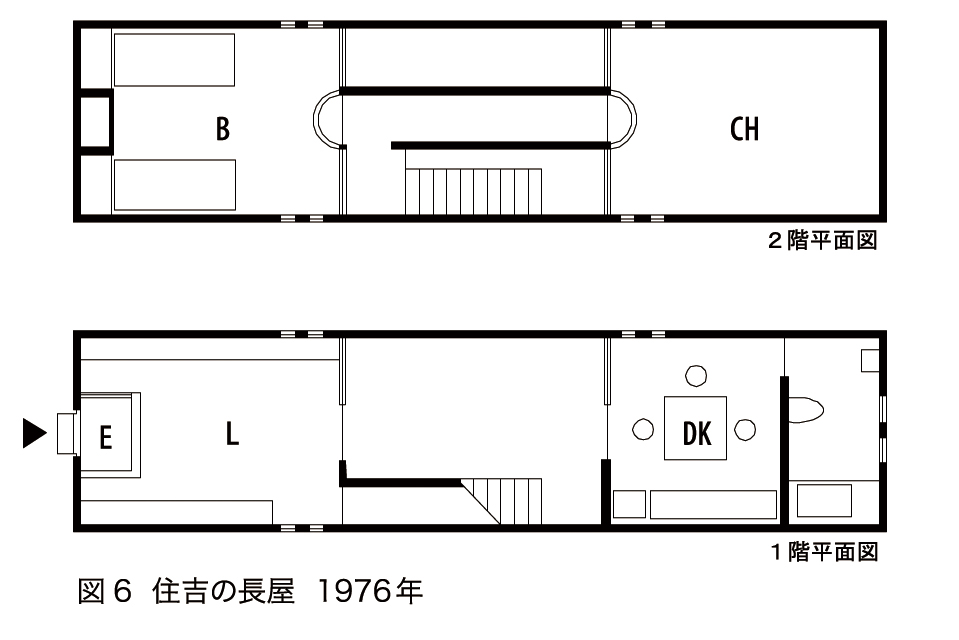 図6 住吉の長屋 1976年